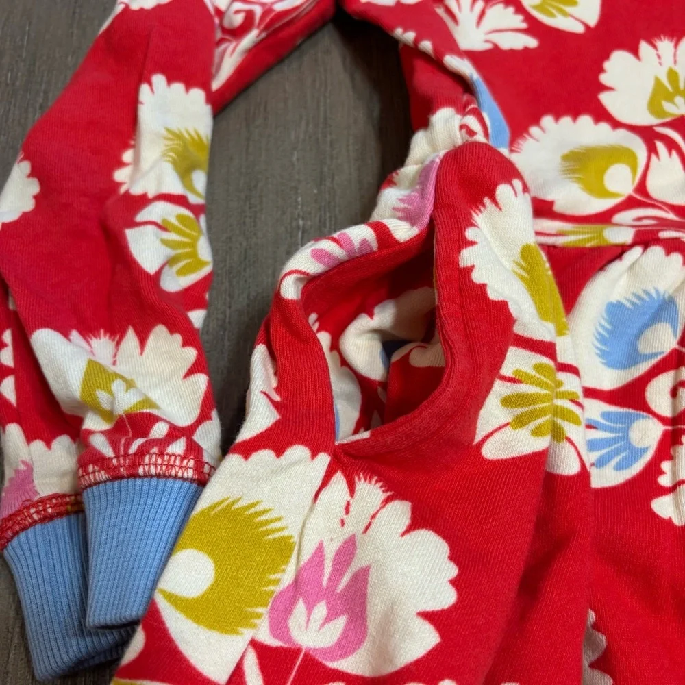 Mini Boden Red Floral Sweatshirt Dress - Picture 3 of 6
